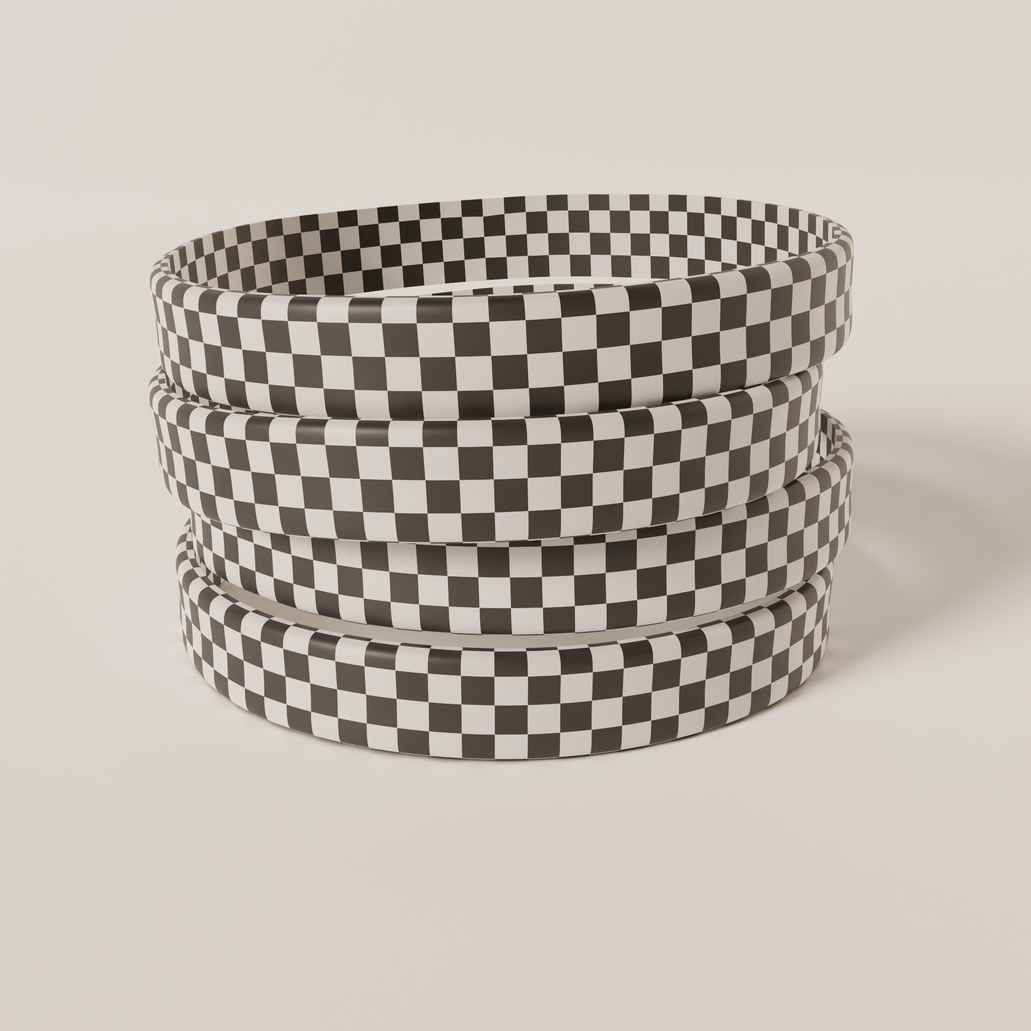 Silicone Wristband Low-poly 3D model_5