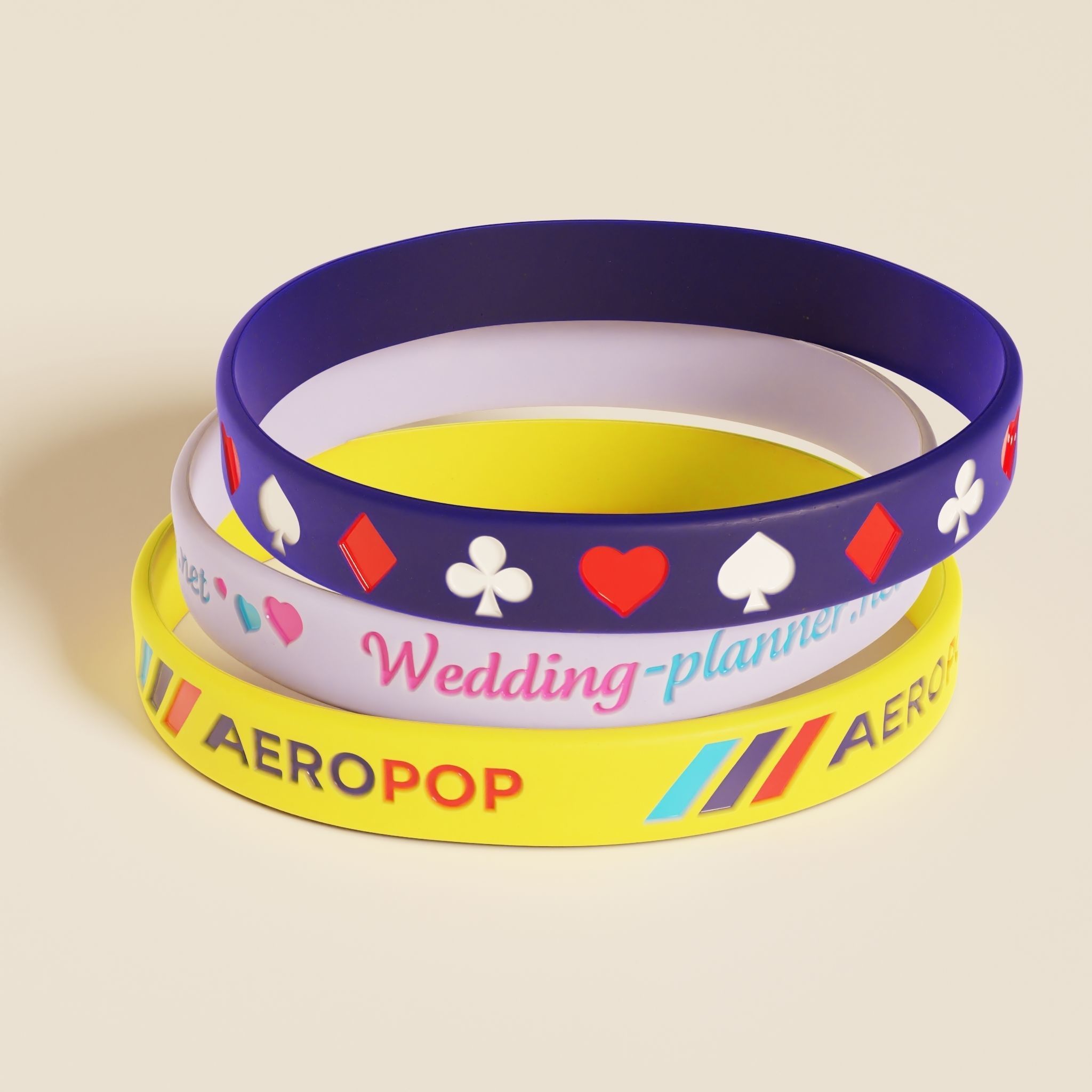 Silicone Wristband Low-poly 3D model_2