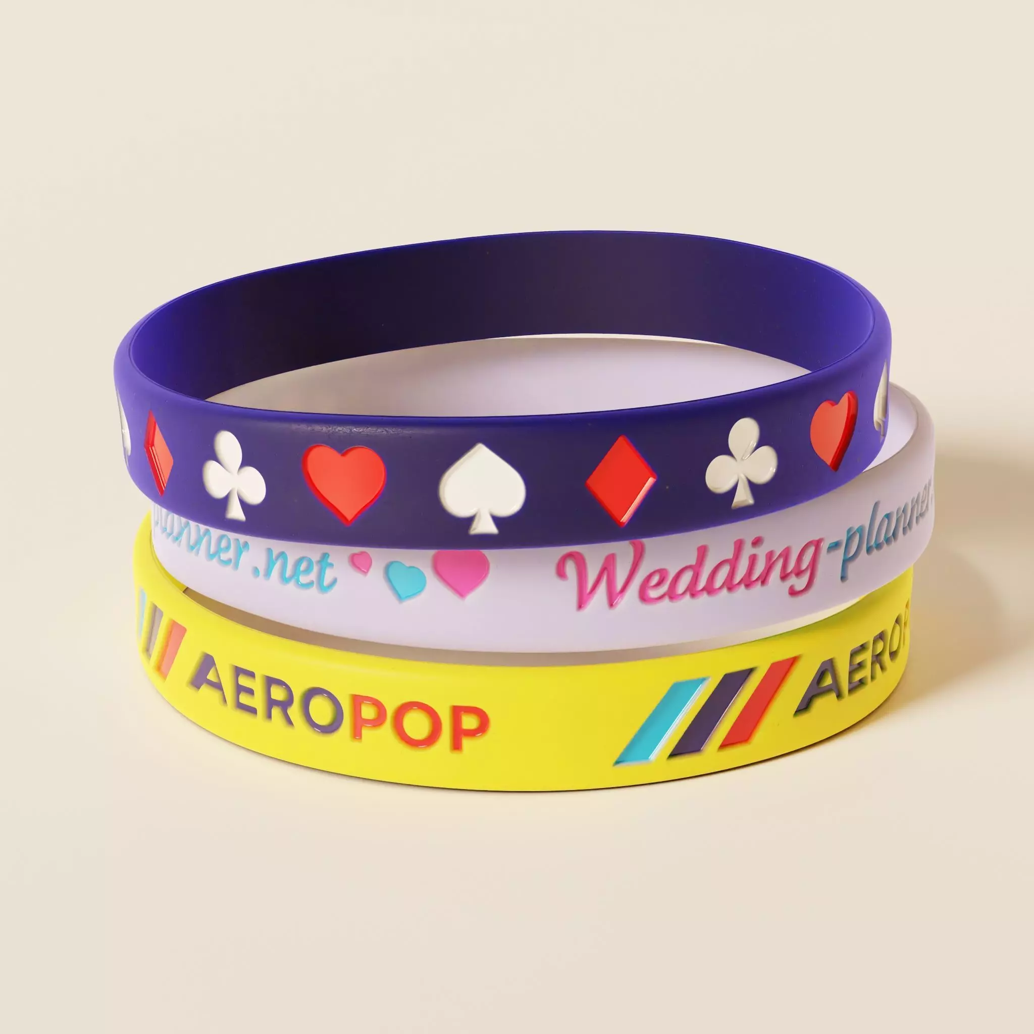 Silicone Wristband Low-poly 3D model_0