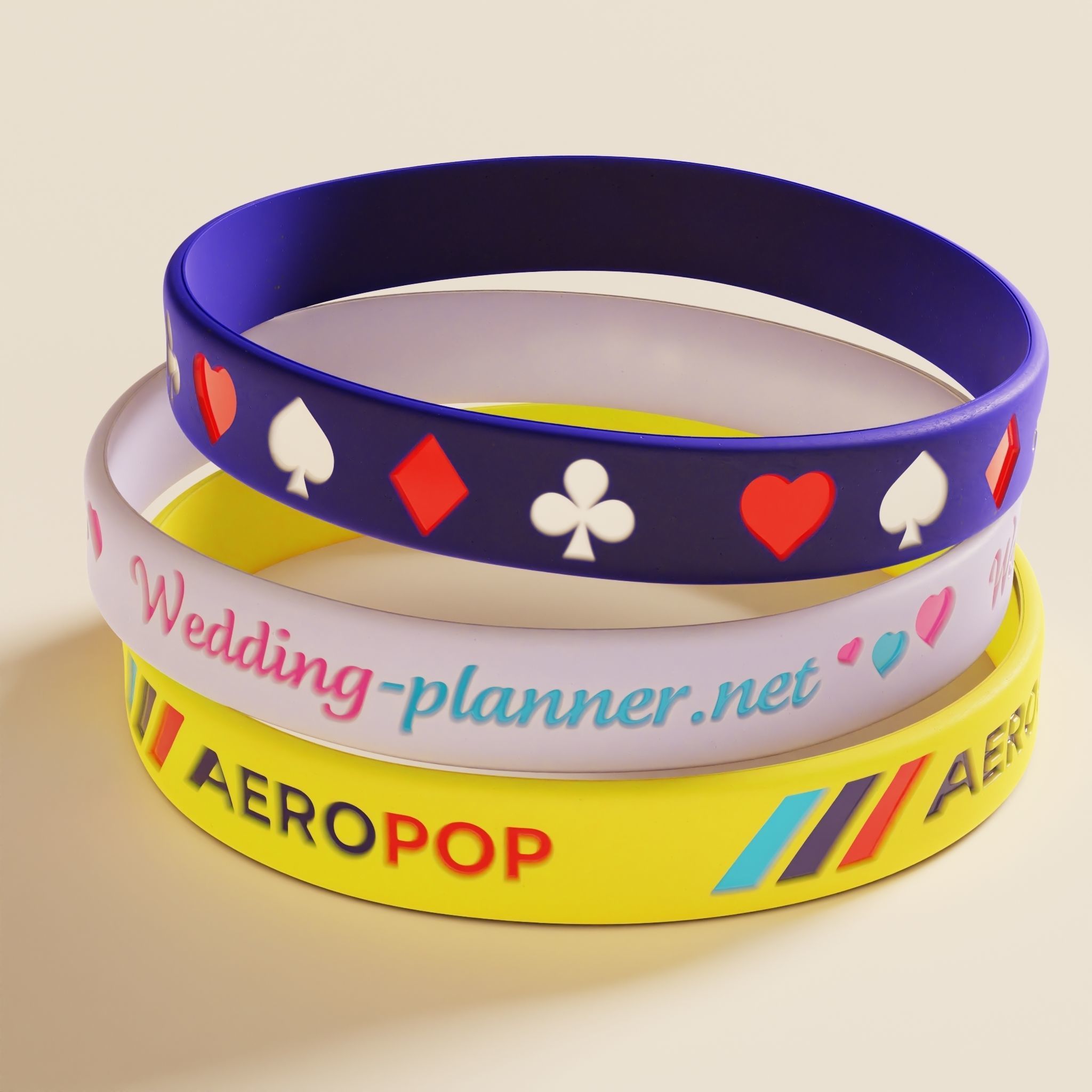 Silicone Wristband Low-poly 3D model_3
