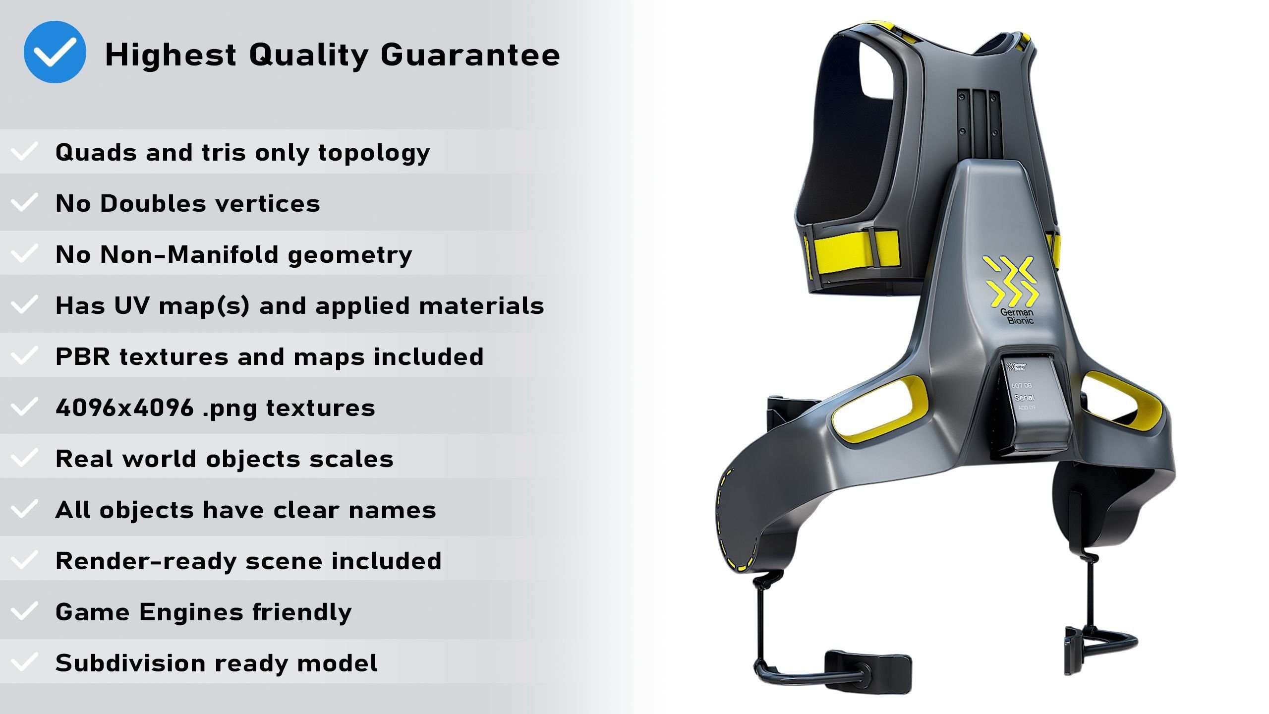 Exoskeleton German Bionic Apogee PBR Low-poly 3D model_1