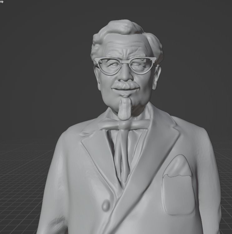 Colonel Sanders 3D print model_3