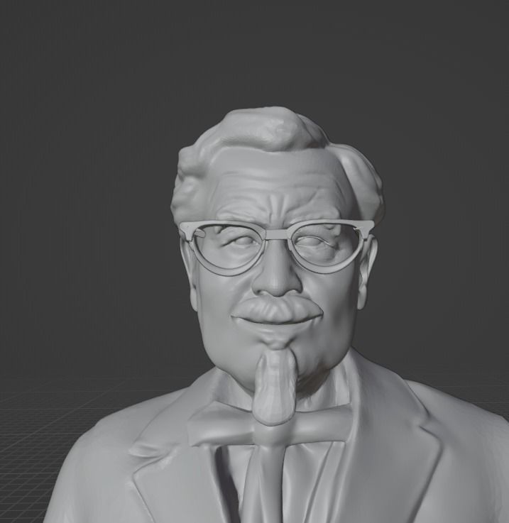Colonel Sanders 3D print model_8
