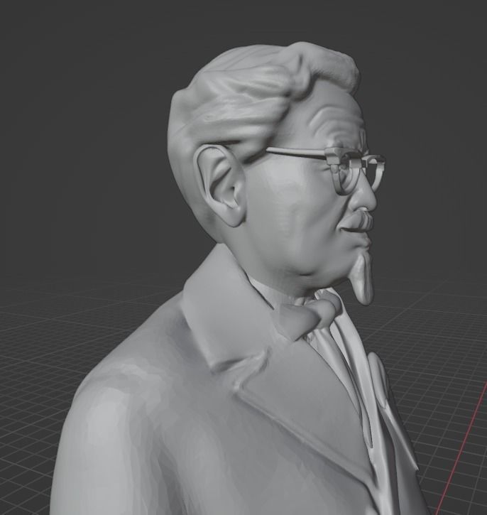 Colonel Sanders 3D print model_4