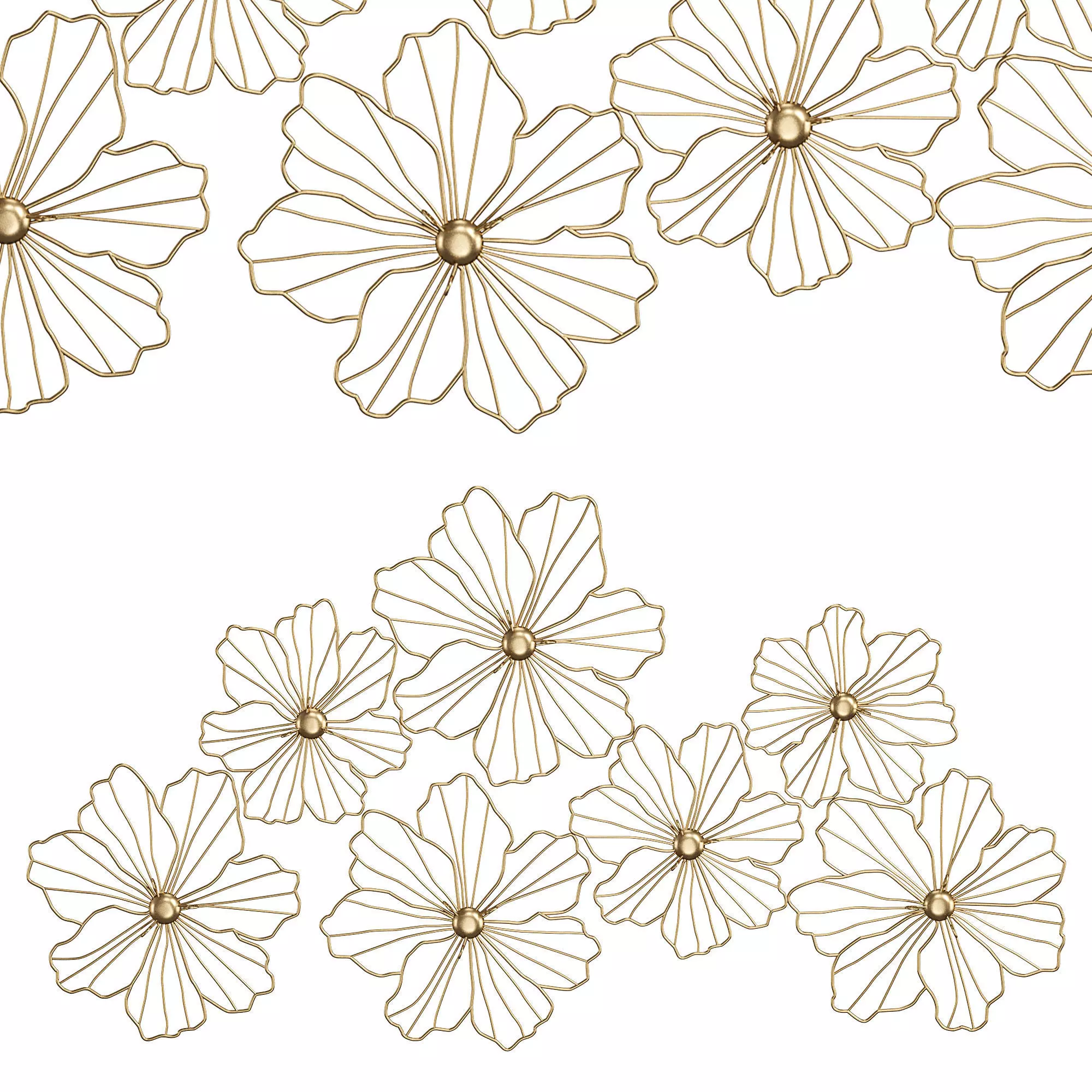 Metal wall decor 3D model_0