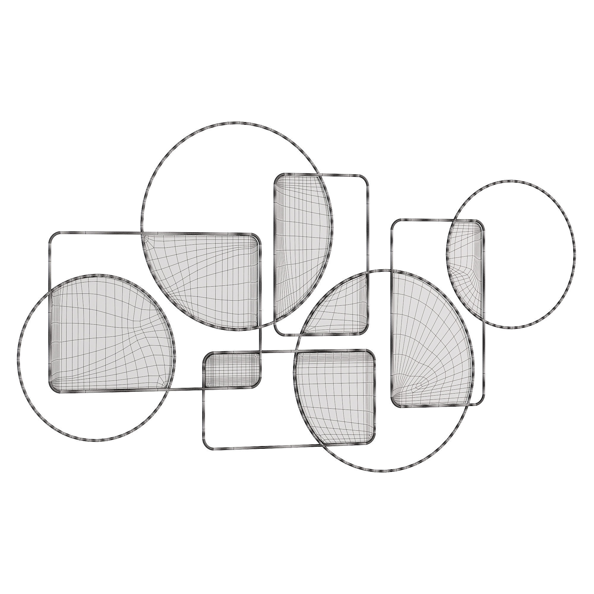  Metallic Shapes Wall Decor by Wayfair 3D model_3