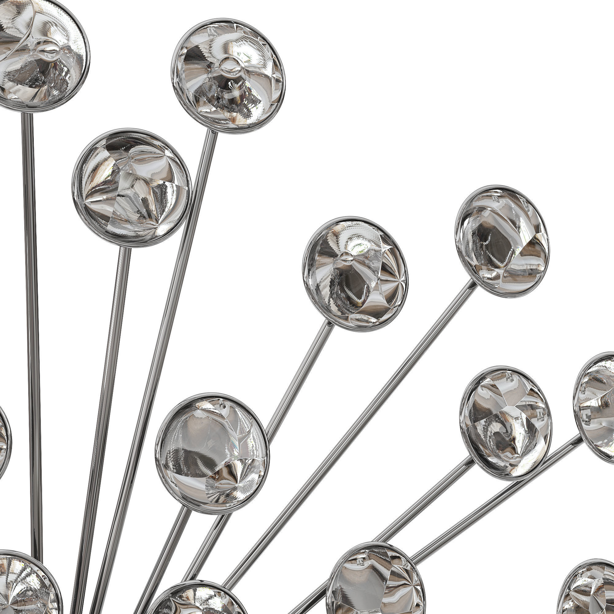 Mercer41 Silver Burst Wall Decor 3D model_2