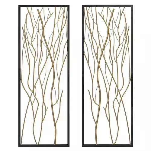 George oliver 2 piece metal branch wall decor