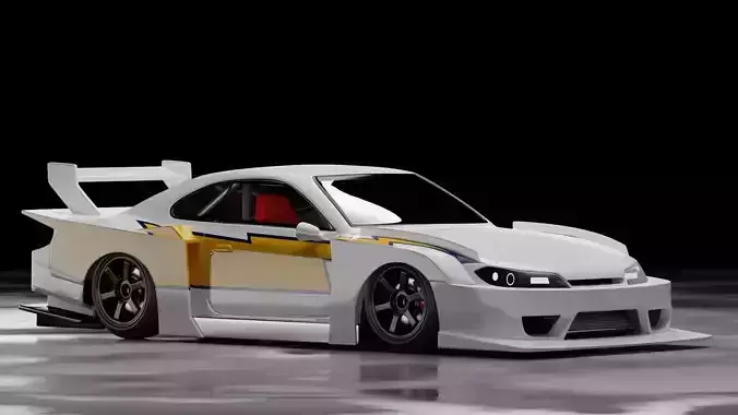 Nissan LB-Super Silhouette S15 SILVIA Low-poly 3D model