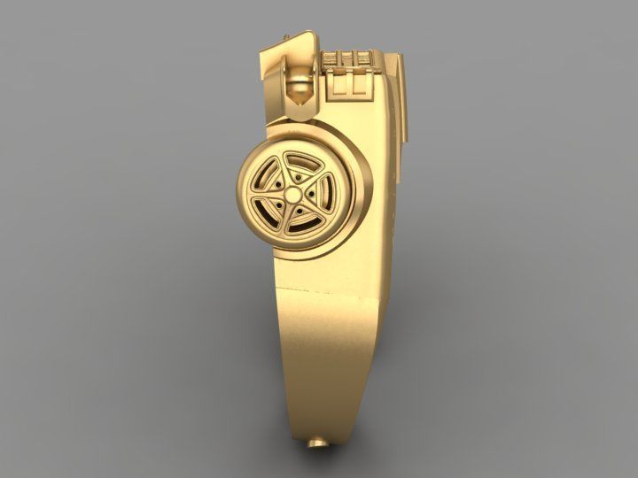 car ring 3D print model_5