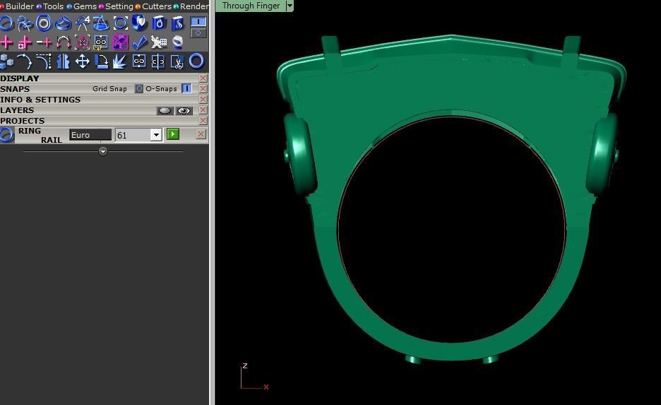 car ring 3D print model_12