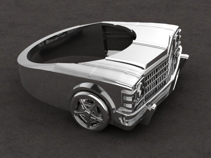 car ring 3D print model_9