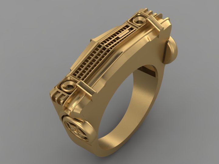 car ring 3D print model_3