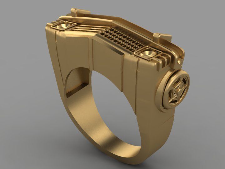 car ring 3D print model_2