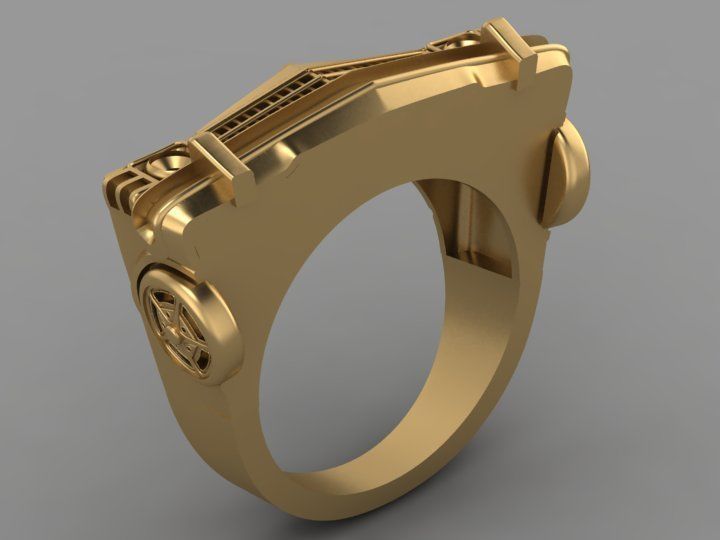 car ring 3D print model_4