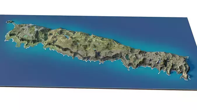 Macquarie Island 3d Model Terrain 3D model