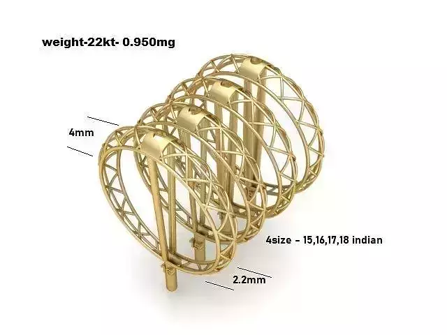 turkish rings cad file  3D print model