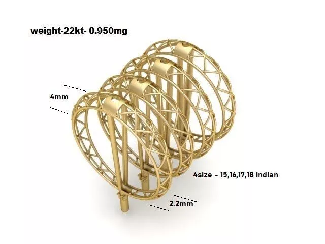 turkish rings cad file 3D print model