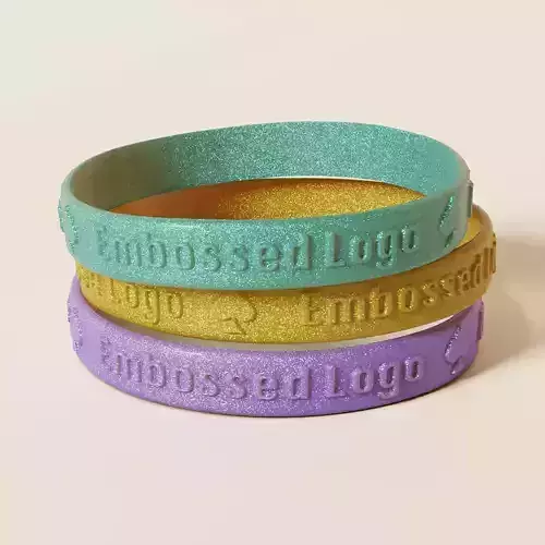 Silicone Wristband Low-poly 3D model