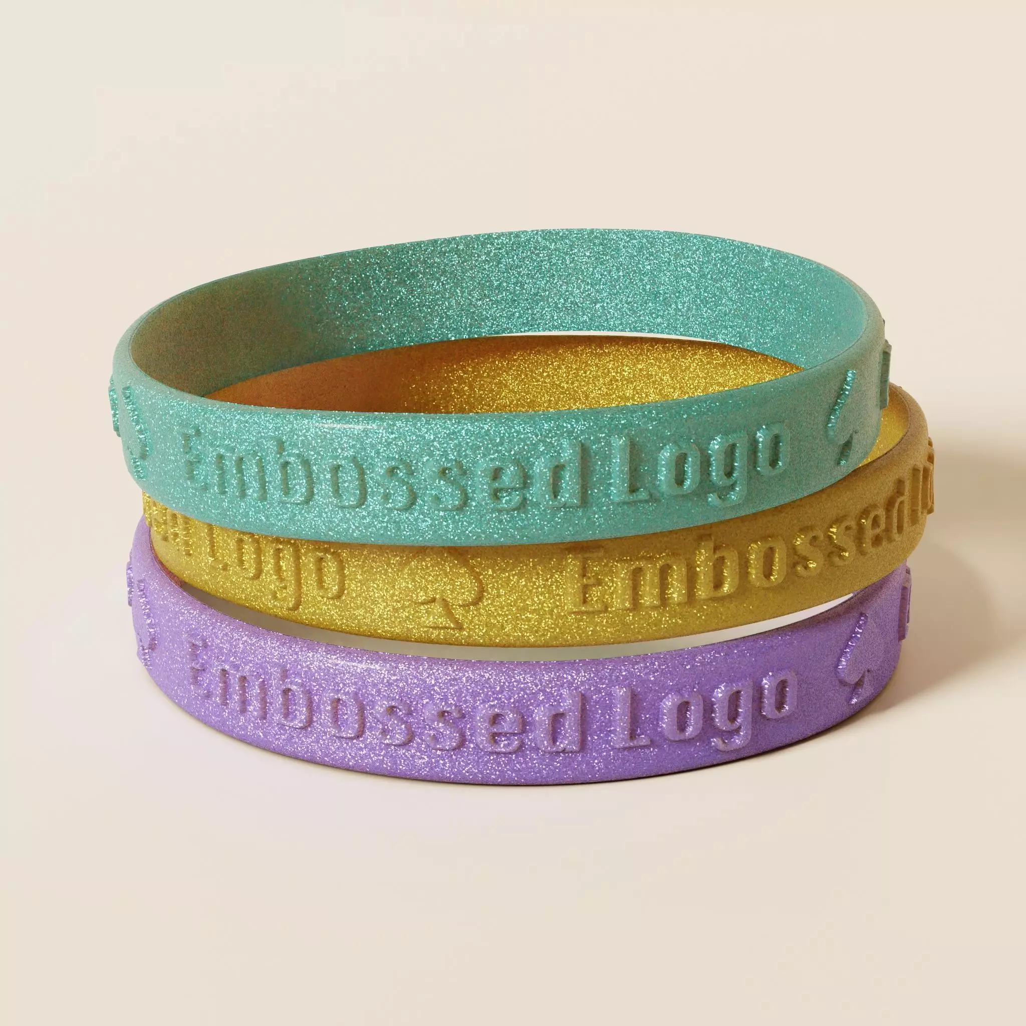 Silicone Wristband Low-poly 3D model_0