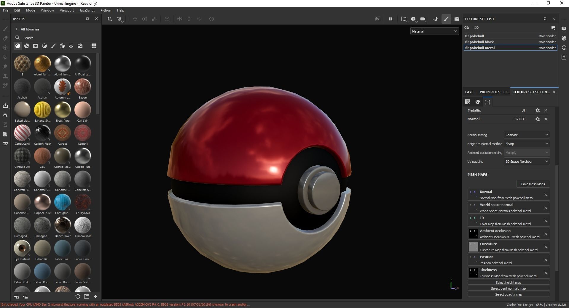 Realistic pokeball 3D Model Low-poly 3D model_7