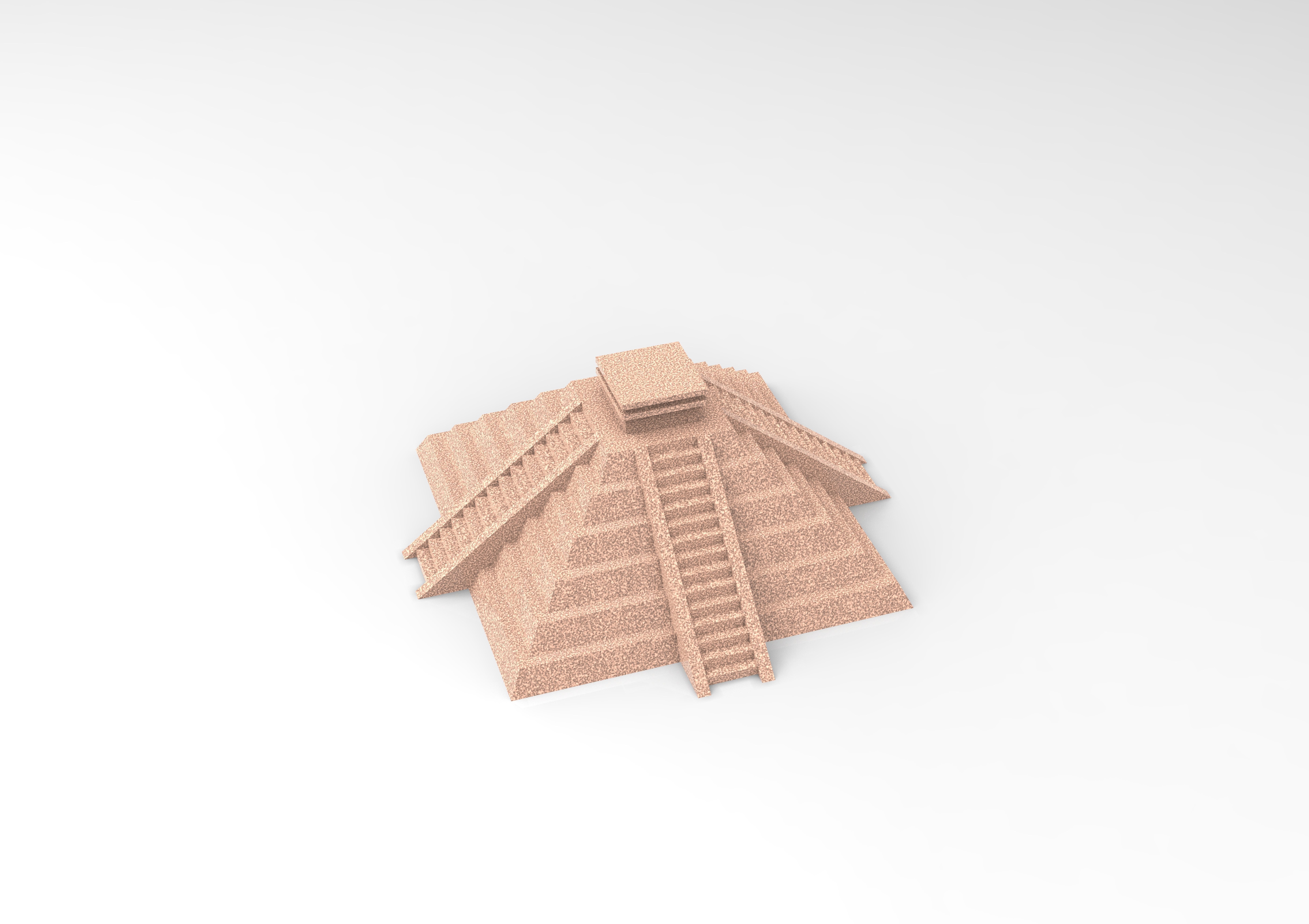 Mayan Temple 3D print model_3