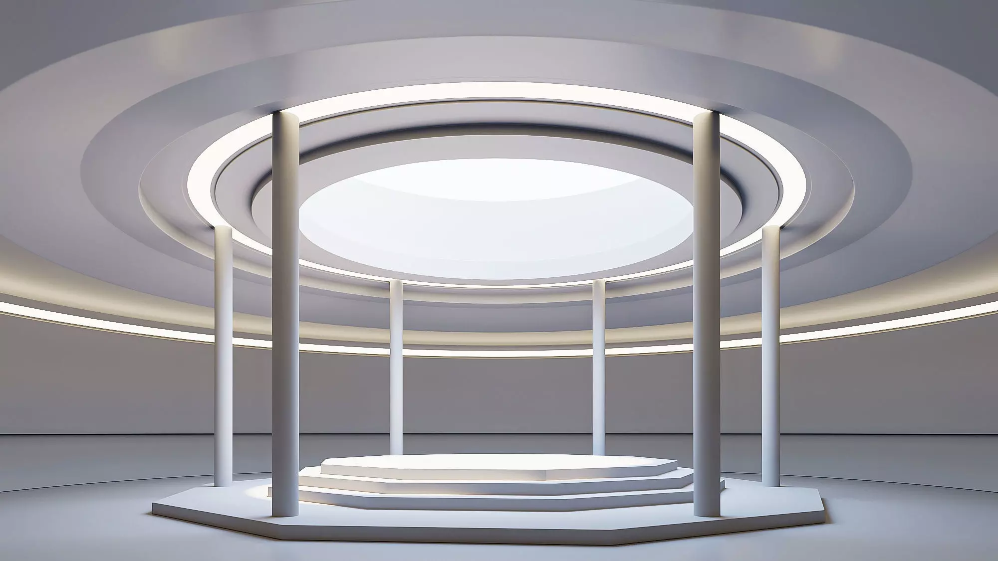 Low Poly Interior space 12 Low-poly 3D model_0