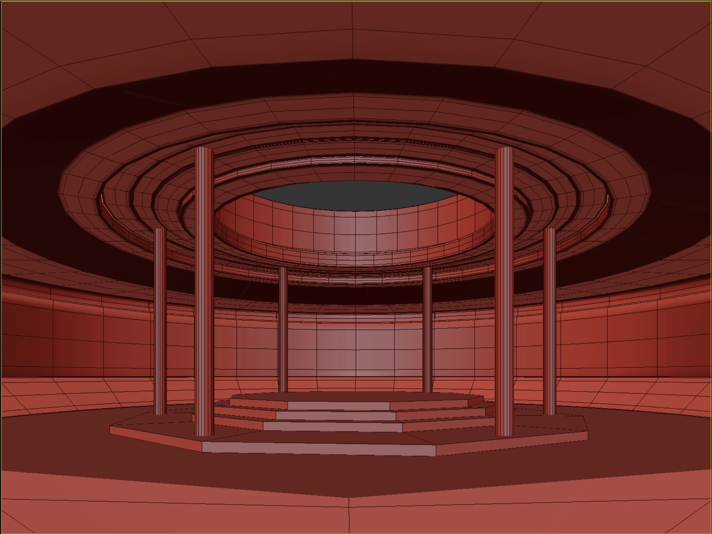 Low Poly Interior space 12 Low-poly 3D model_4