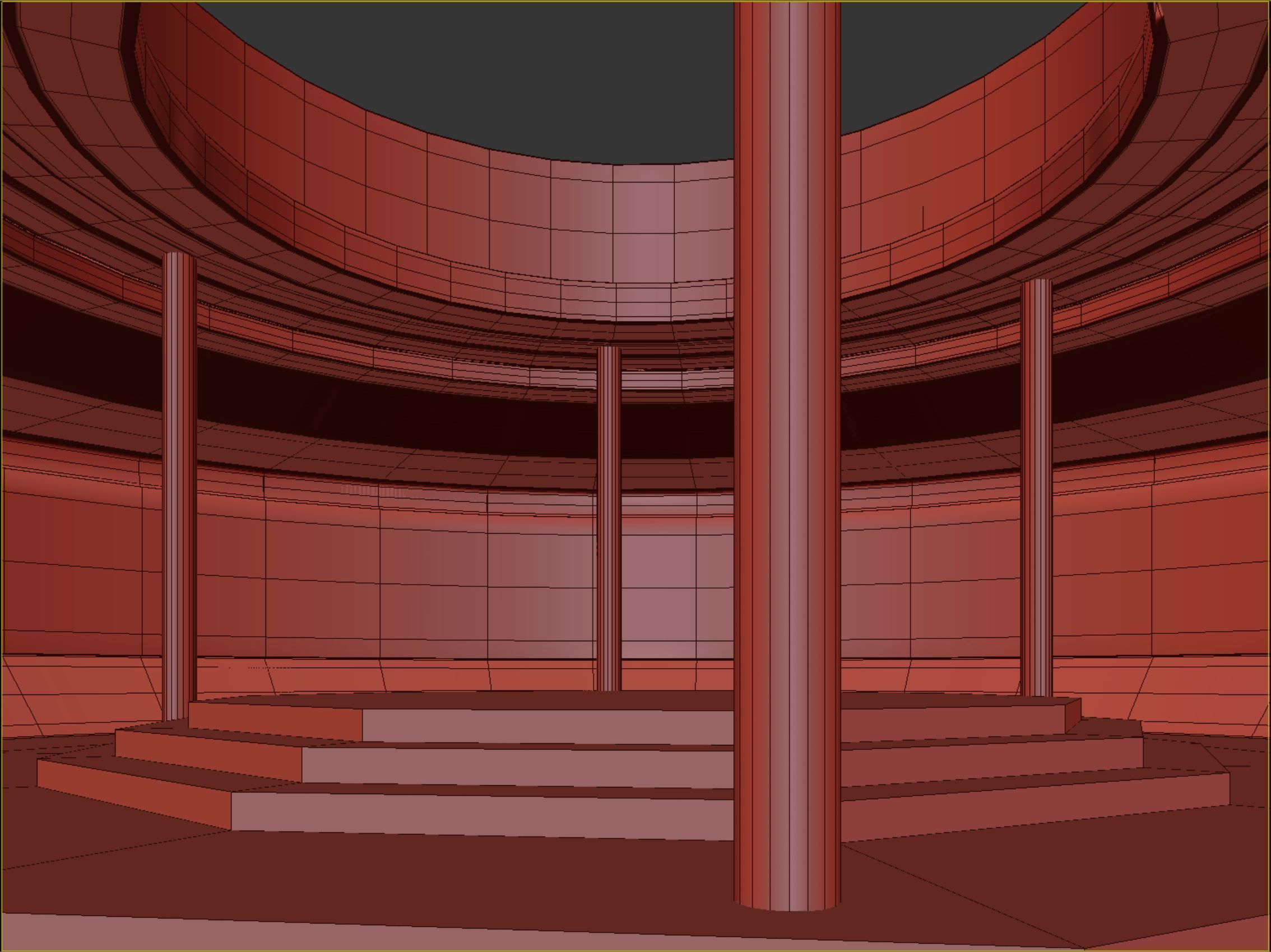 Low Poly Interior space 12 Low-poly 3D model_6