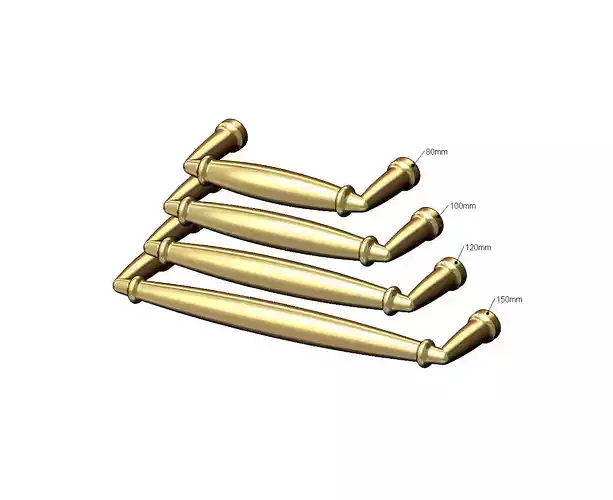 Cabinet drawer handle and pull N013 miniset 