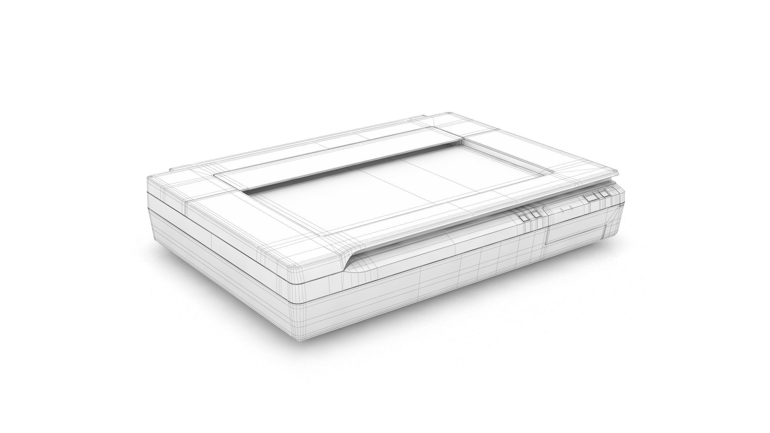 Epson WorkForce DS-50000 Color Document Scanner Low-poly 3D model_16