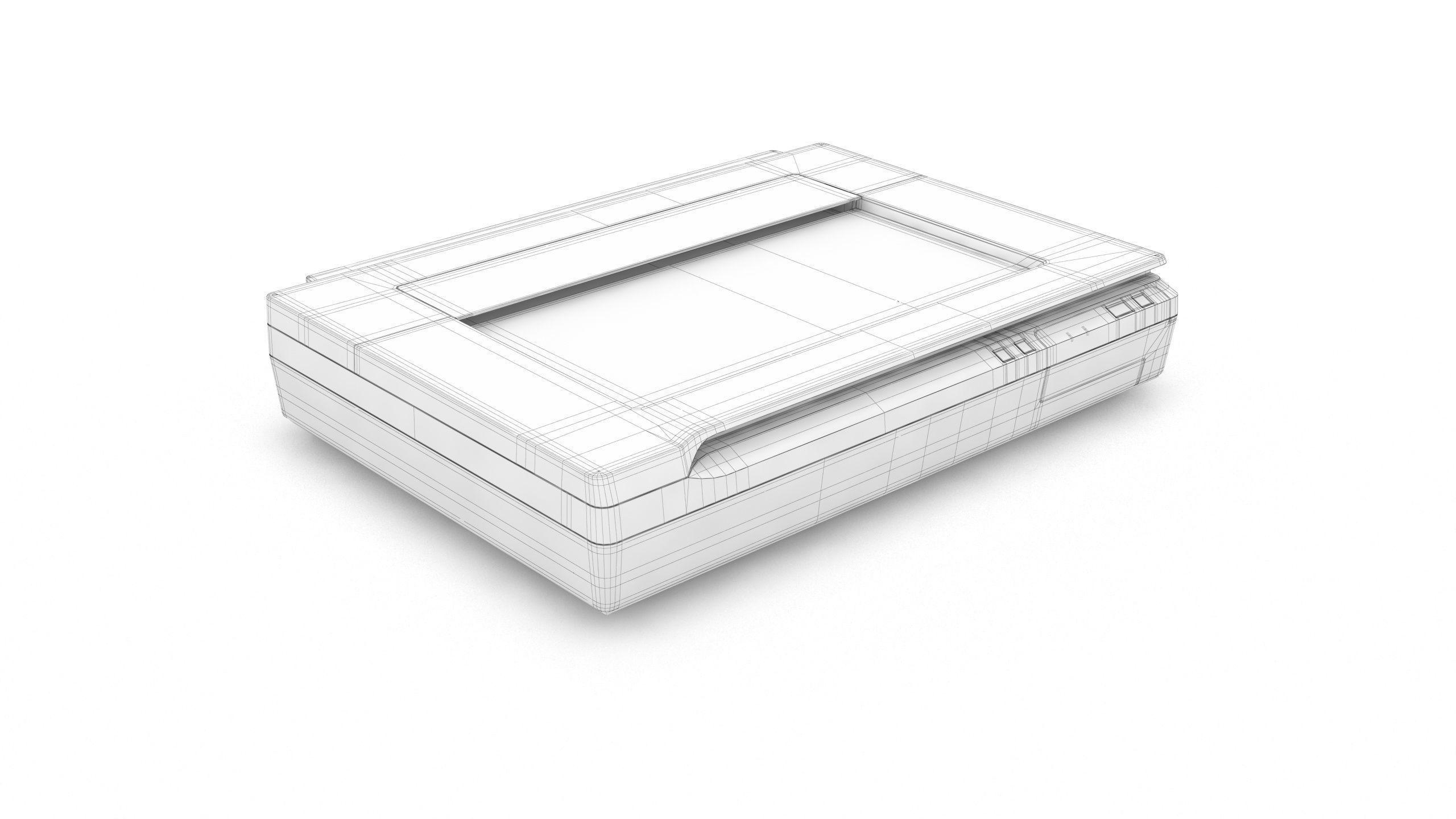 Epson WorkForce DS-50000 Color Document Scanner Low-poly 3D model_10