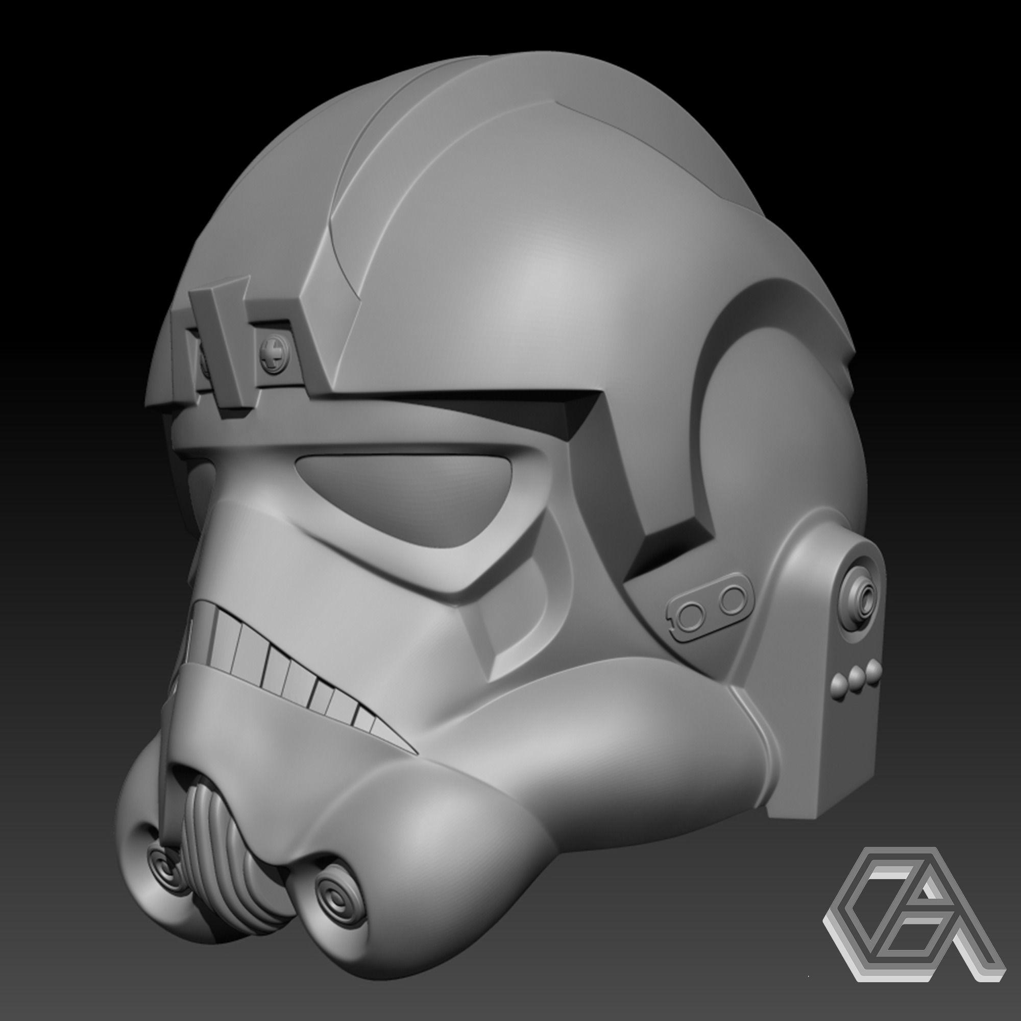 STAR WARS - TIE FIGHTER PILOT HELMET 3D print model_1