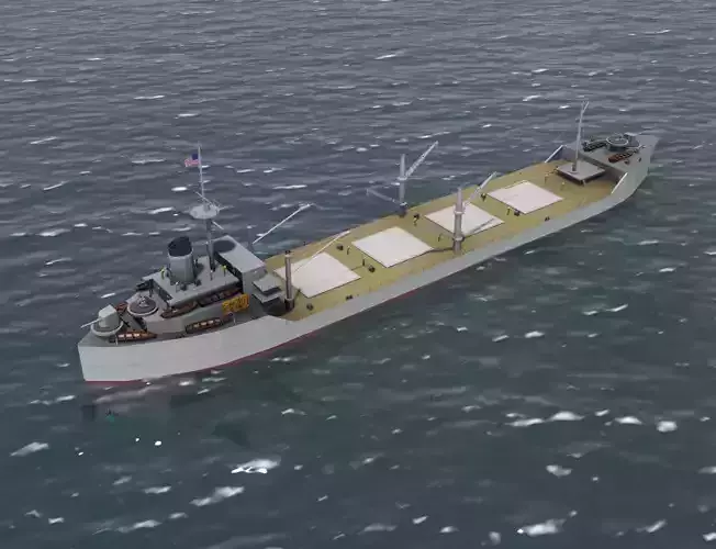 Merchant Ship WW2 3D print model