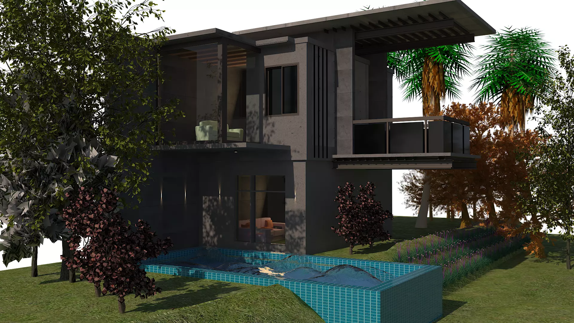 bunglow elevation  3D model_0