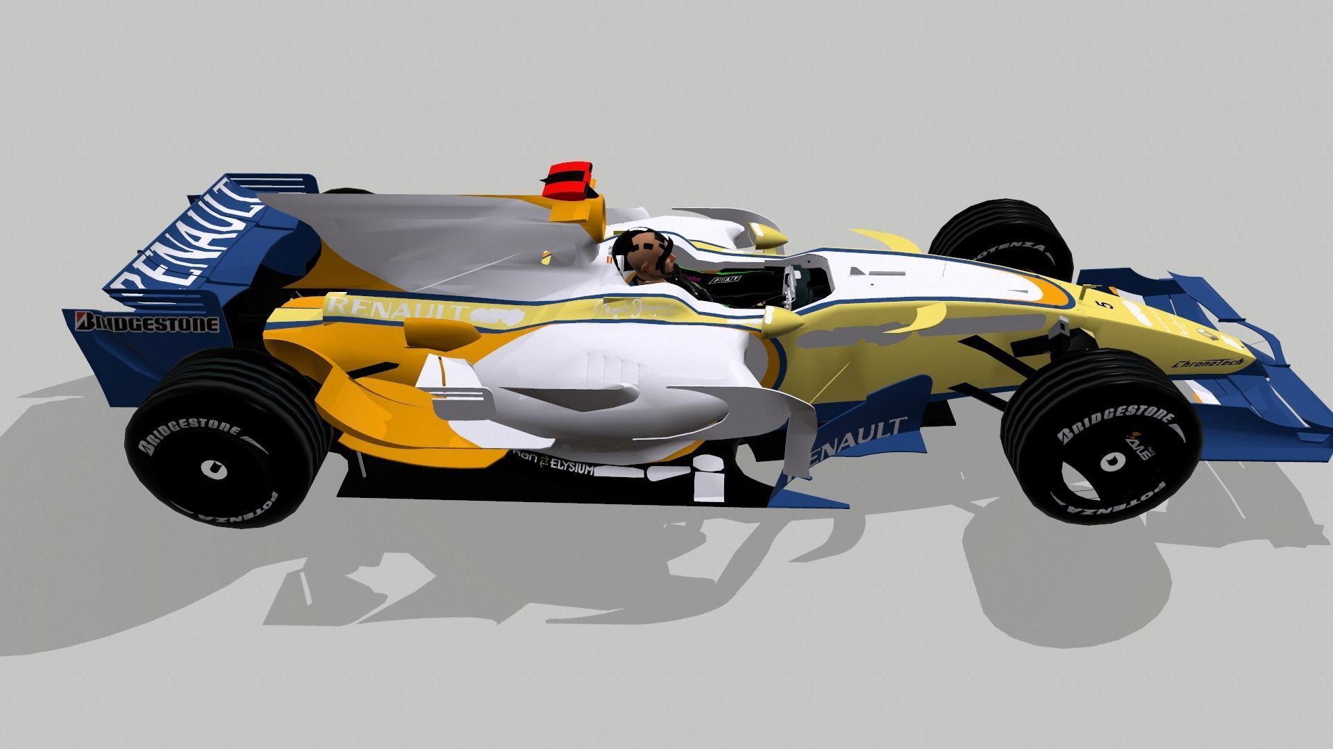 F1  Formula car 3D model_8