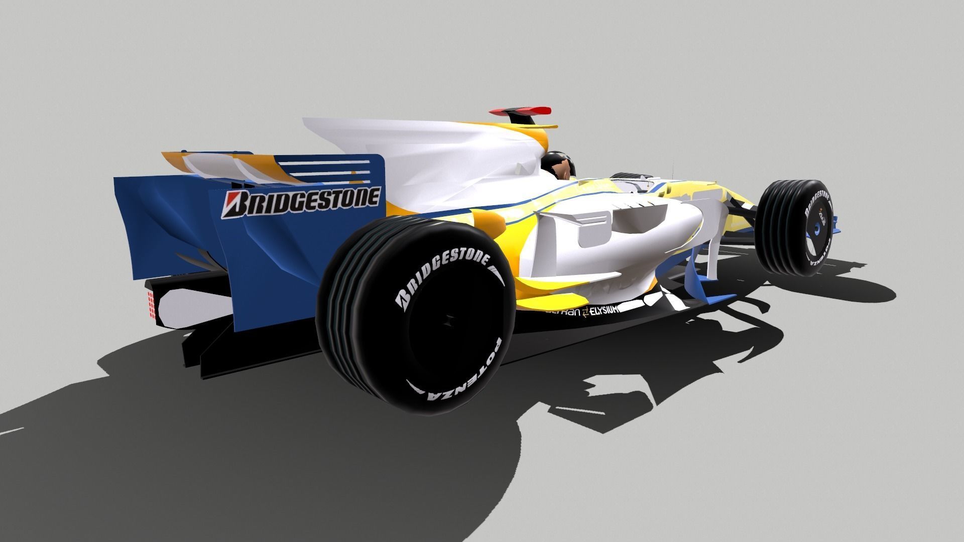 F1  Formula car 3D model_5