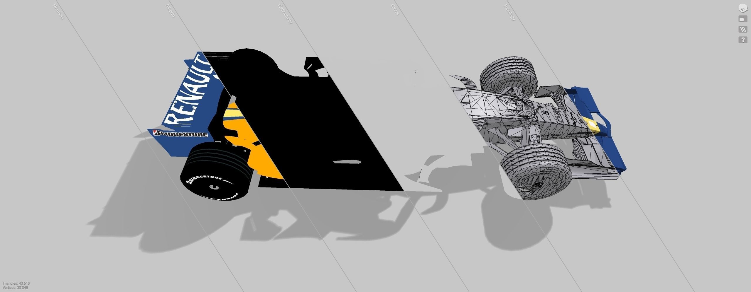 F1  Formula car 3D model_12