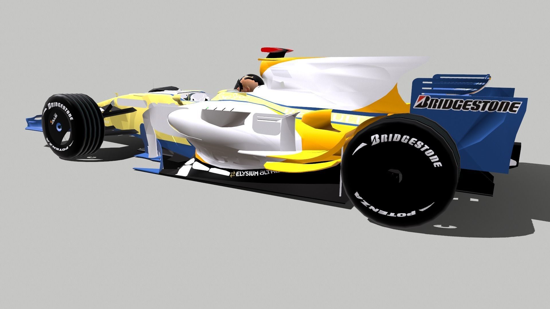 F1  Formula car 3D model_6