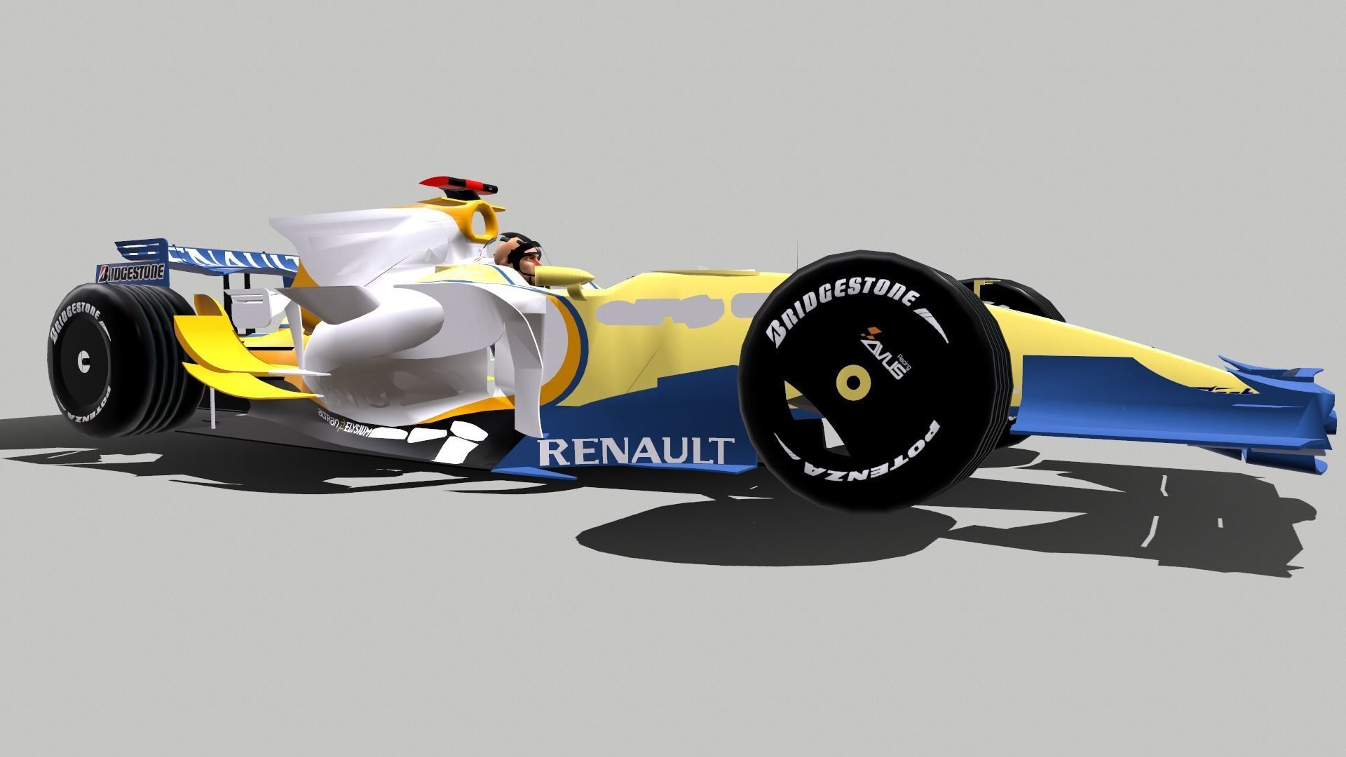 F1  Formula car 3D model_4