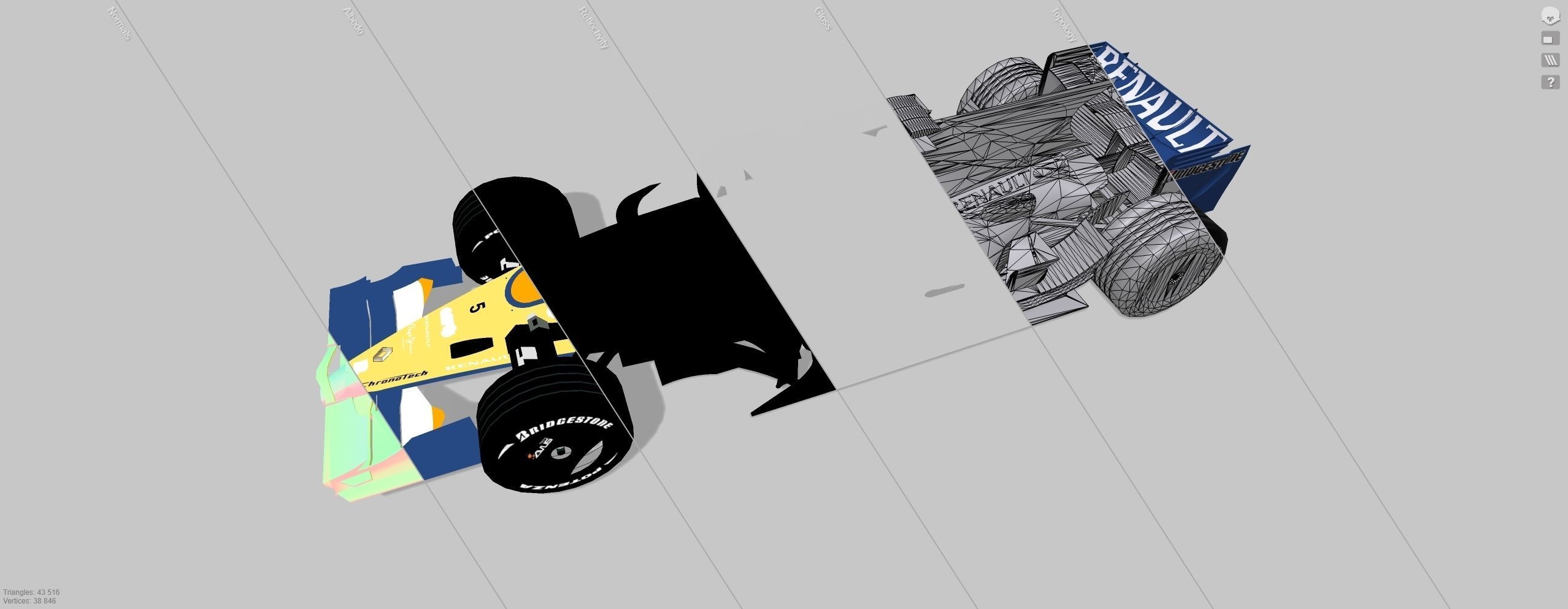 F1  Formula car 3D model_10