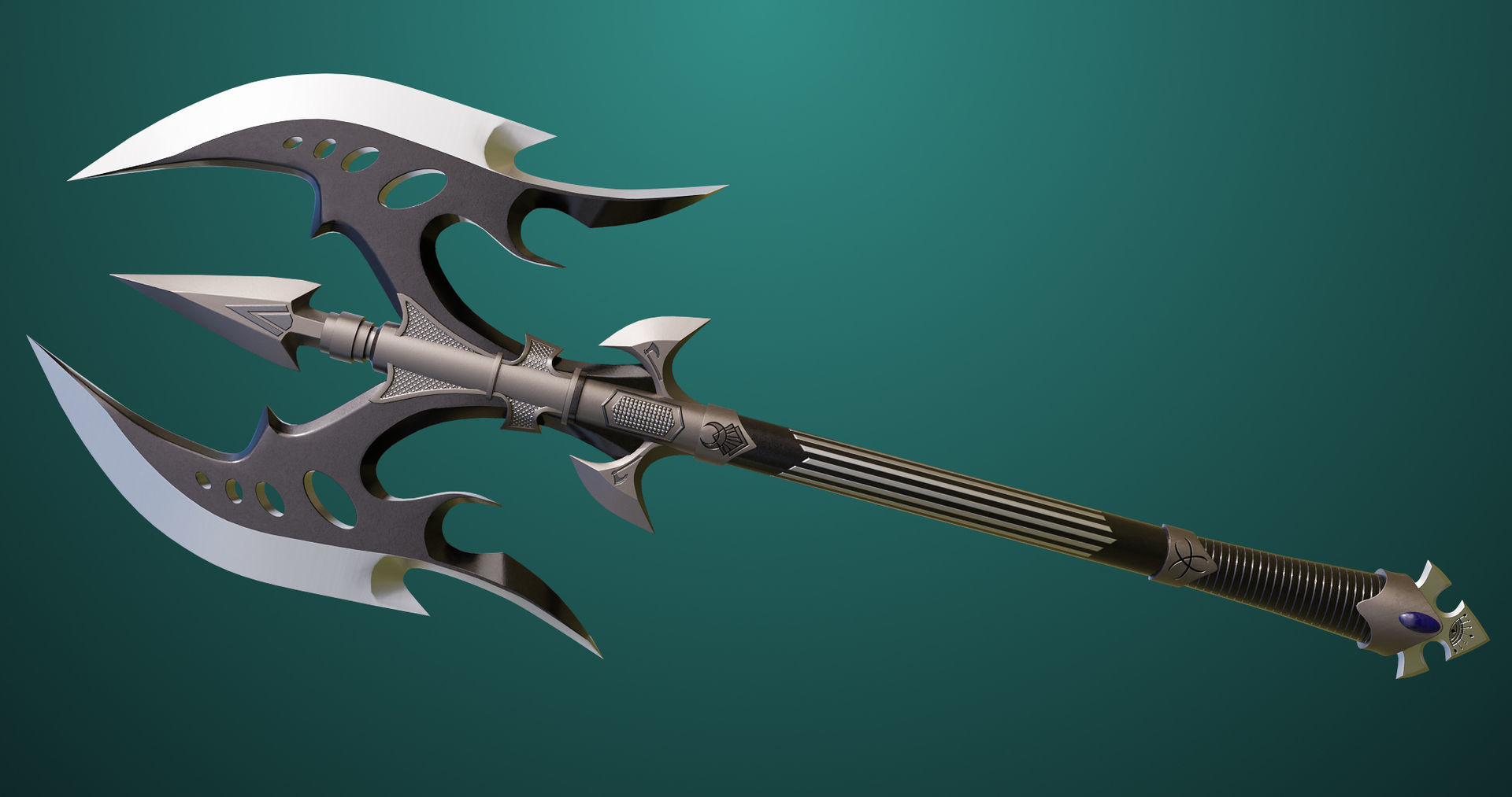 6 Battle Axes Collection All PBR Unity UE Textures Included _3