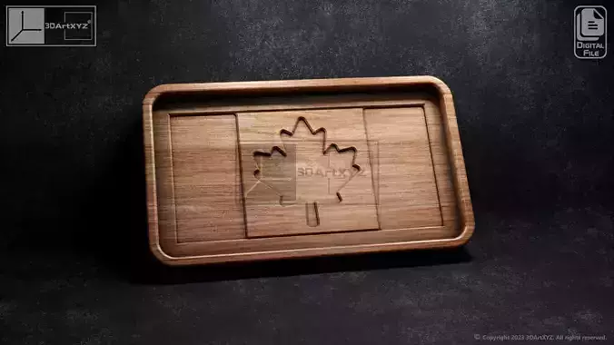 Canada Flag Tray - CNC Files for Wood