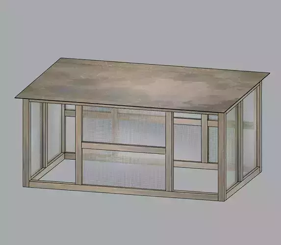 Cage for small animals Low-poly 3D model