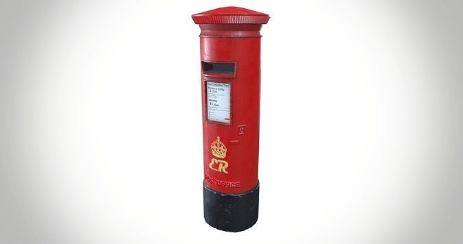 Post Box Letter Box Low-poly 3D model