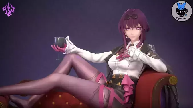 Kafka - STL Honkai Starrail Figurine for 3D Printing 3D print model