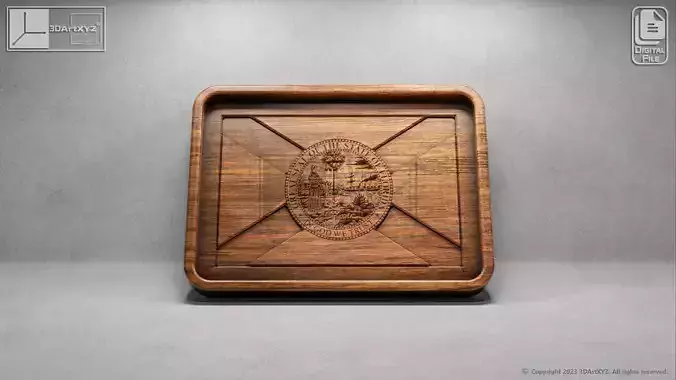 Florida Flag Tray - CNC Files for Wood
