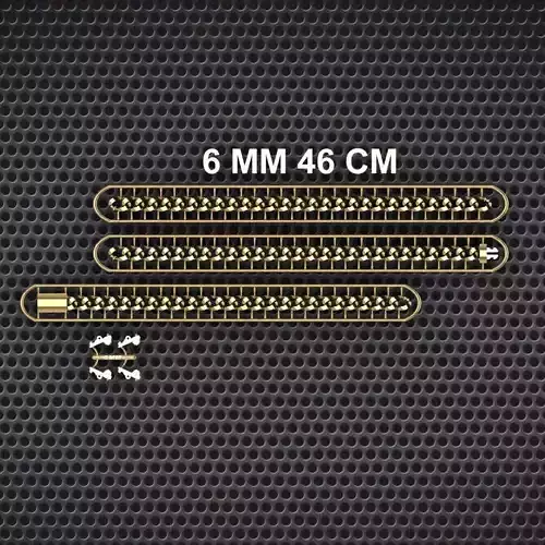 6 MM 46 CM CUBAN LINK CHAIN FOR BRACELET OR NECKLACE