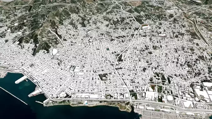 Cityscape Patras Greece 3D model