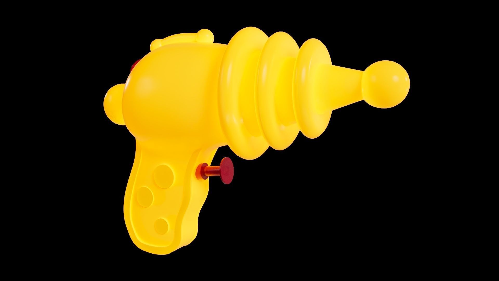 Toy Water Gun Pistol 3D model_2